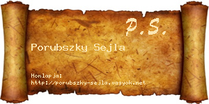 Porubszky Sejla névjegykártya